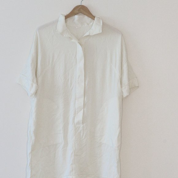Kit and Ace Silk Tunic | Great Lengths Tunic Blouse Dress Ivory - Picture 3 of 5